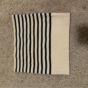 By Together black  and White Striped Tube Top